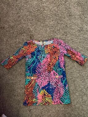 Lilly Pulitzer Multicolor Tropical Print dress in Pink, Blue & Orange size small